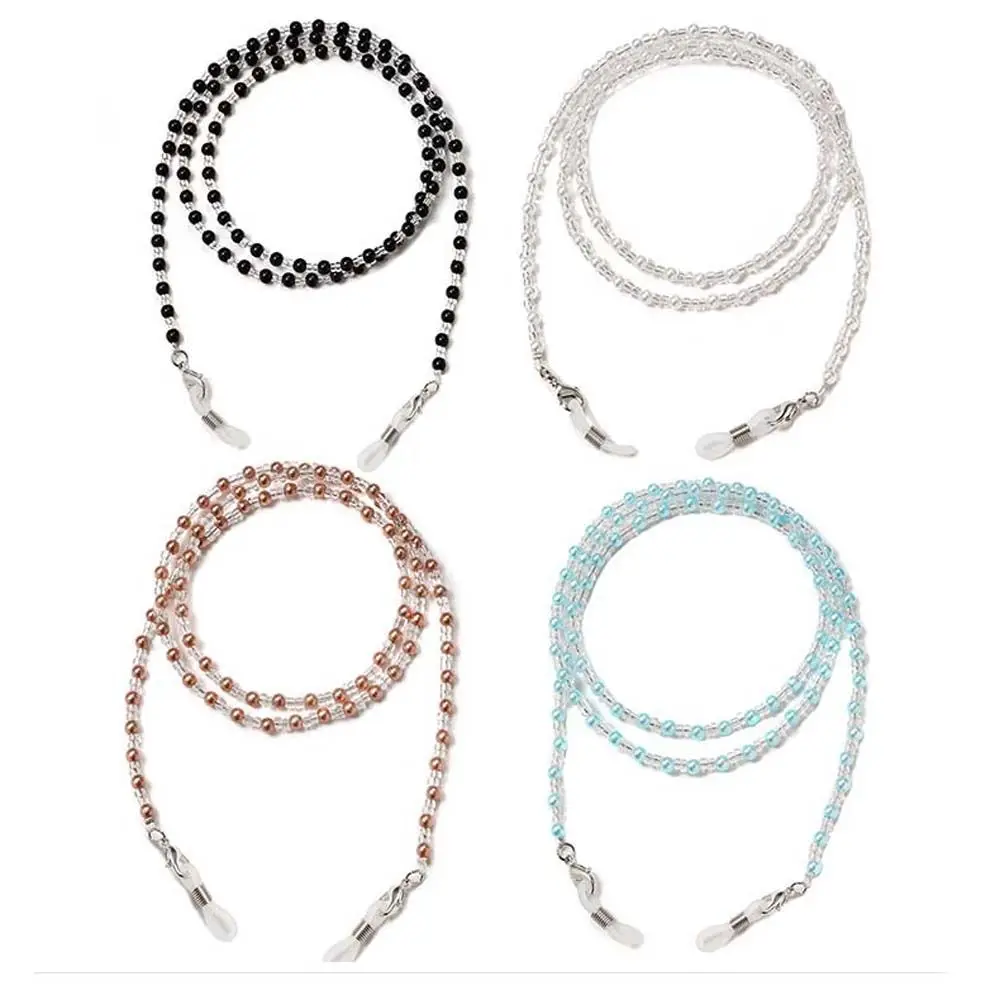 Pearl Women Sunglasses Chains Crystal Beaded Mask Lanyard Mask Chains Beads Glasses Chain Glasses Chains Spectacle Cord