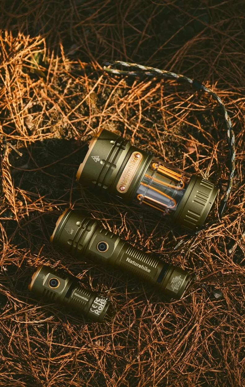 Naturehike Hochleistungs-LED-Taschenlampen für Camping und Outdoor, ultraleicht, wasserdicht, 250 m Strahlungsbereich, Umgebungslicht, multifunktional – Detail 13