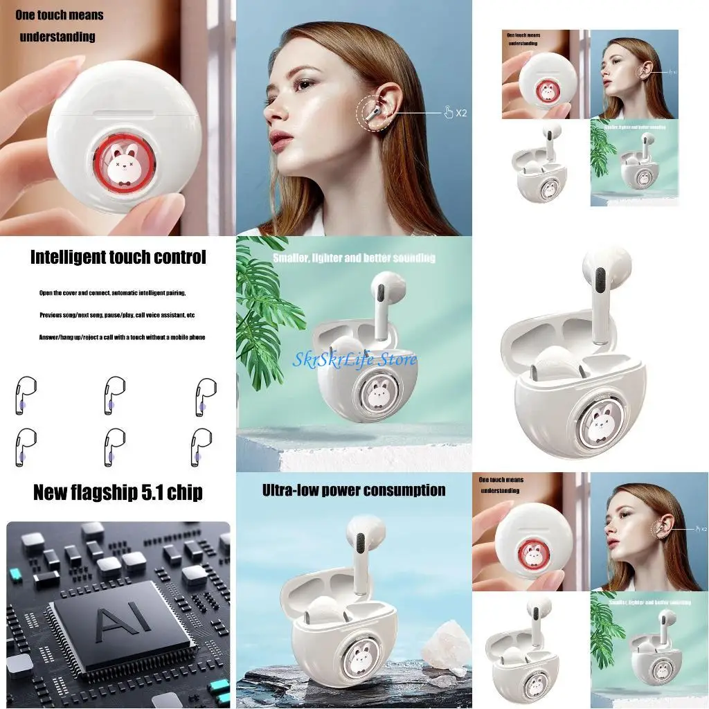 E65E Wireless Earphones Touch Control Long Battery Life Noise Cancelling Earbuds Perfect For Sports and On the Go Use