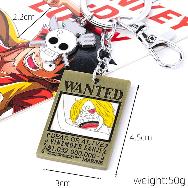 أنيمي قطعة واحدة سلاسل المفاتيح لوفي زورو نامي سانجي نيكو روبن الشكل المعادن Keyrings المعلقات اكسسوارات حلية هدايا الأطفال #5