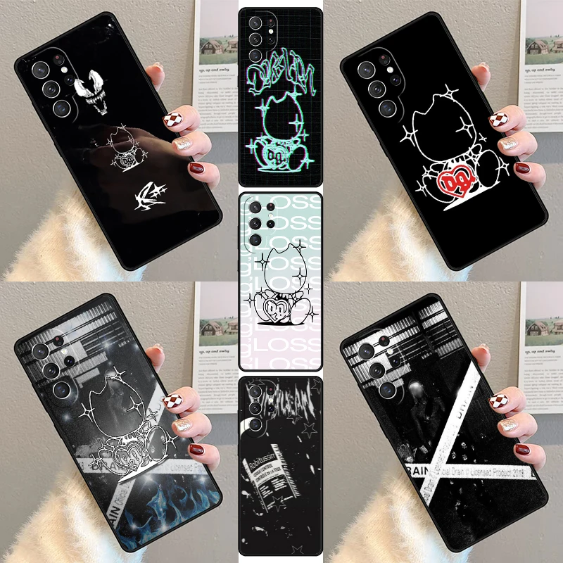 Drain Gang Bumper Phone Case For Samsung Galaxy S23 S21 S20 FE S24 S22 Ultra Note20 S10 S9 S8 Plus Silicone Cover