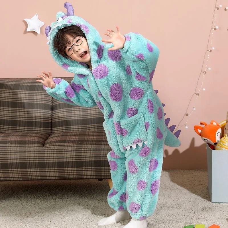 Pijamas de mujer Sully Onesies dibujos animados Anime Kigurumi hombres Halloween monstruo Cosplay disfraz niños Pijamas traje Unisex ropa de casa