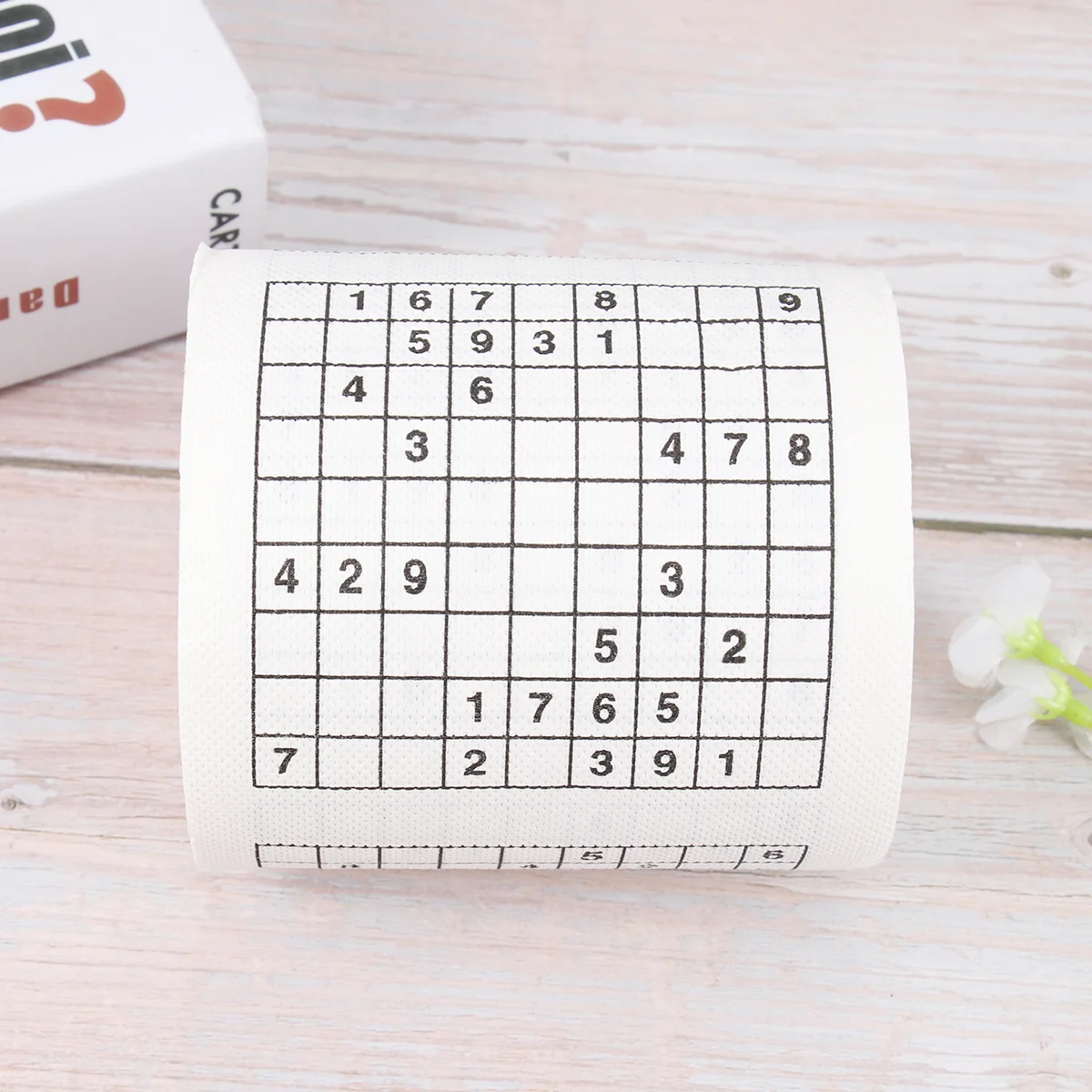 Rollo de papel higiénico con estampado de Sudoku creativo, papel de baño divertido, rollo de papel impreso