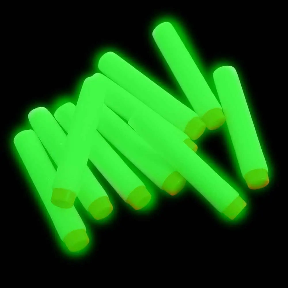 10 шт. флуоресцентные мягкие дартс из ЭВА серии Nerf EVA Glow at Dark Darts Glow at Dark White Светящиеся дартс Детские игрушки