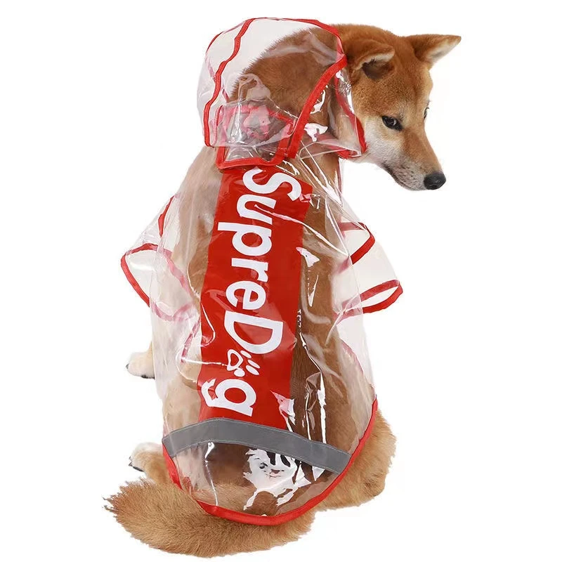 

Dog Pet Raincoat Sun-proof Clothing Summer Sun Protection Transparent Frosted Clothes Rain Coat Doberman Labrador Husky Jacket