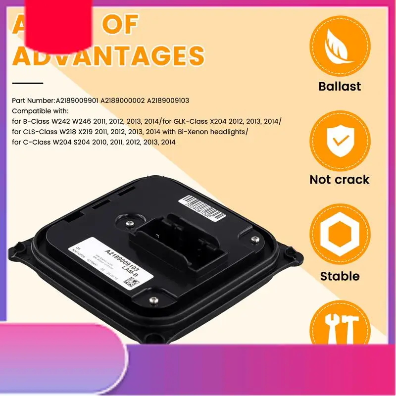 

A2189009103 High Performance Headlight Ballast Led Headlight Module Control Unit For Mercedes-Benz B C CLS GLK Class-Y79A