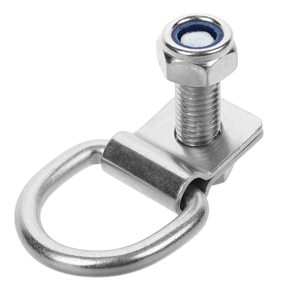 D Ring Tie Down Anchor Heavy Duty Screws Bolts Trailer Truck Bed Cargo Tie Down Hooks Securing Cargo Front Tow Hook