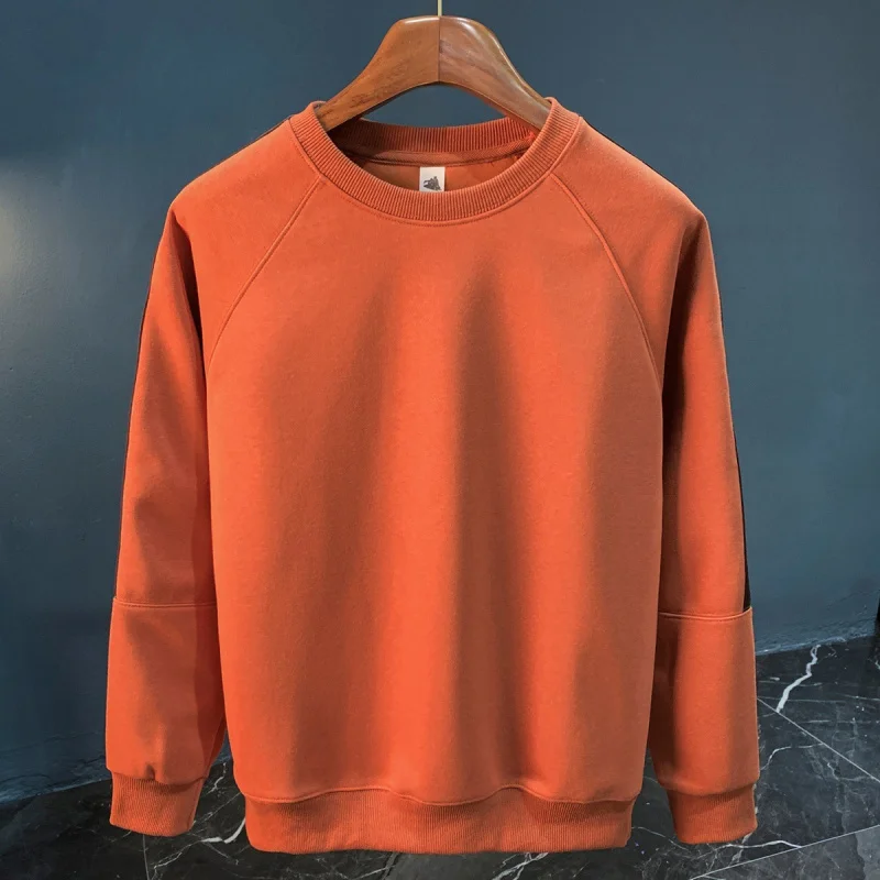 

2025 new hoodie men's autumn trend color blocked men's clothing loose round neck long sleeved sportswear