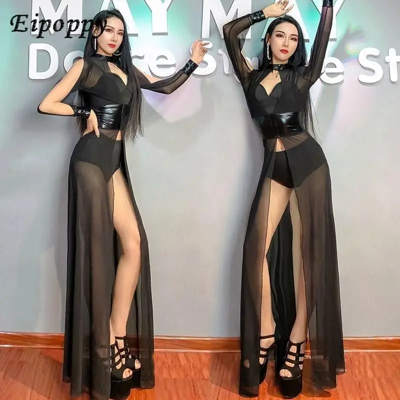 

Performance Costume Bar Elegant Female Singer Sexy Women's Team Jazz Dance Suit