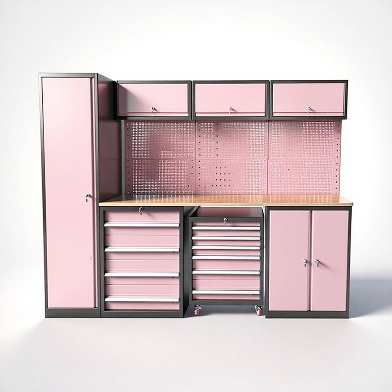 Carro de gabinete de herramientas modular de metal OEM/ODM de alta calidad resistente al agua y al óxido para reparación de automóviles con cajones