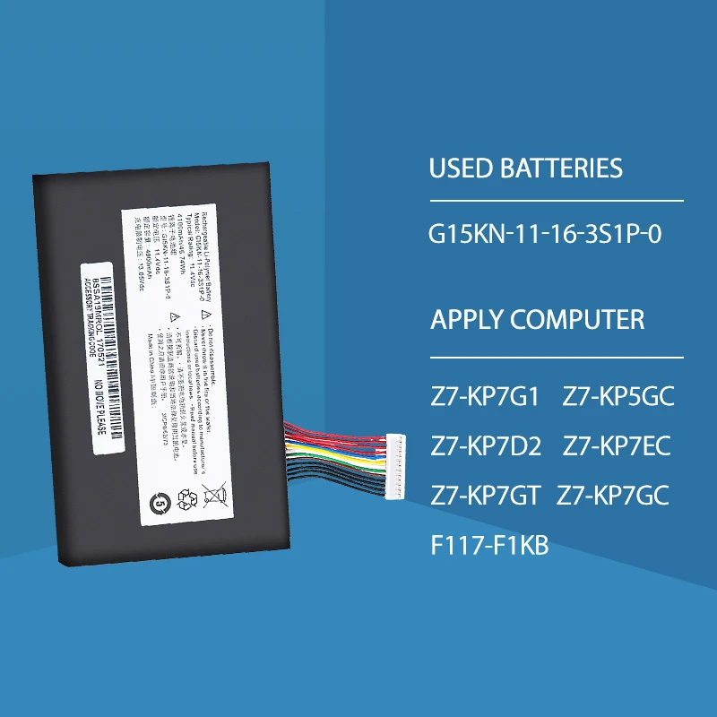 Batería Somi GI5KN-00-13-3S1P-0 para ordenador portátil, pila para Clevo GI5KN-11-16-3S, KP7D2, GI5KN, Z7-KP7D2, 11,4 V, 4100mAh