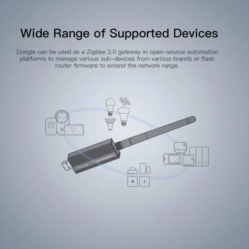 SONOFF ZBDongle-E Zigbee 3.0 USB Dongle Plus Wireless Zigbee Gateway Analyzer ZHA Zigbee2MQTT USB Stick Capture with Antenna