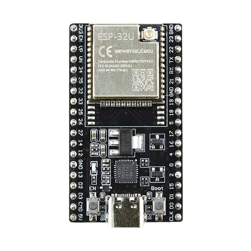 ESP-32 DevKitC Development Board with 2.4G Extend Antenna Port ESP32-32U Wifi Module USB Micro Type-C 38PIN ESP-32 CP2102