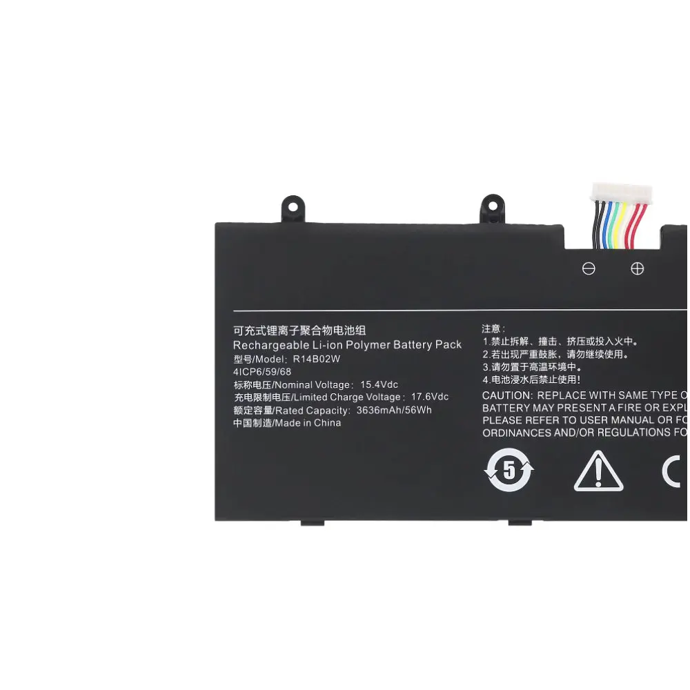 NEW R14B02W 15.4V 3636mAh 56Wh Laptop Battery For For Xiaomi Redmi 14 Pro 14 2021 RMA2201-AG XMA2006-BJ Pro 14S 2021 XMA2006-BB