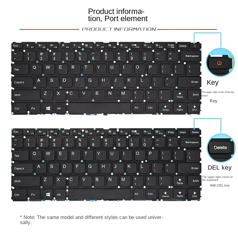 Replacement applicable for  Lenovo  V310-14isk V110-14AST V310-14IKB E42-80 Laptop keyboard