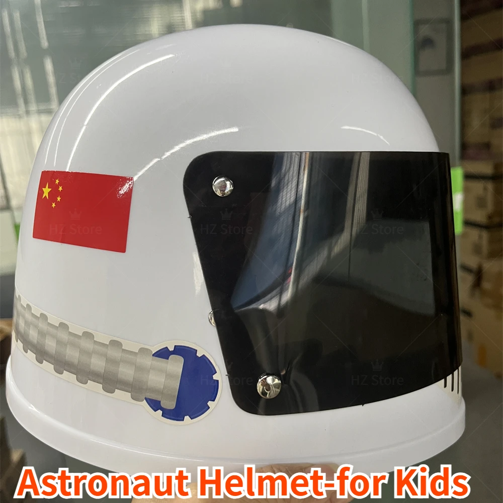 Kask astronauty dla dzieci z ruchomym daszkiem Udawaj akcesoria do odgrywania ról Zabawka Kostiumy na Halloween Przebranie szkolne Prezent