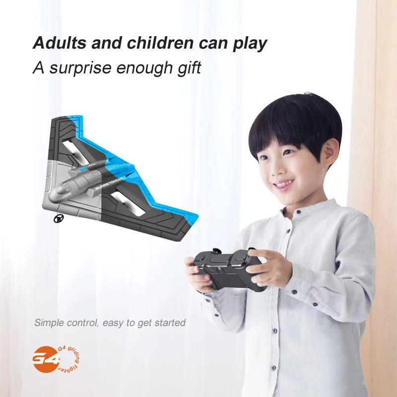 New G4 RC Plane 2.4G Remote Control Aircraft Gravity Sensing Helicopter Glider with Light EPP Foam Airplane Toys for Boys Kids