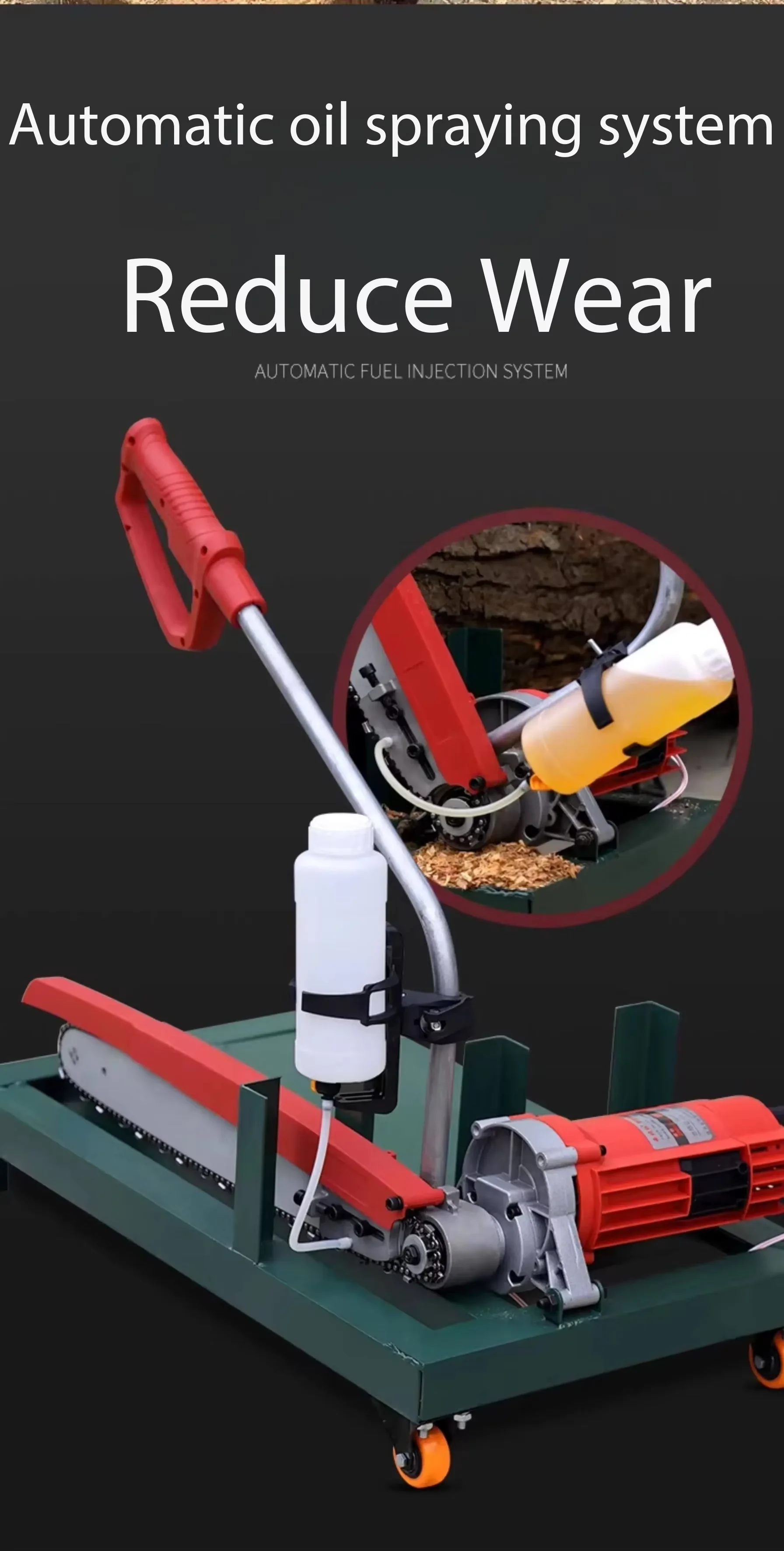 Powerful 220V Corded Electric Chainsaw for Home Firewood Cutting, Heavy Duty Wood Splitting Saw for Logs and Lumber