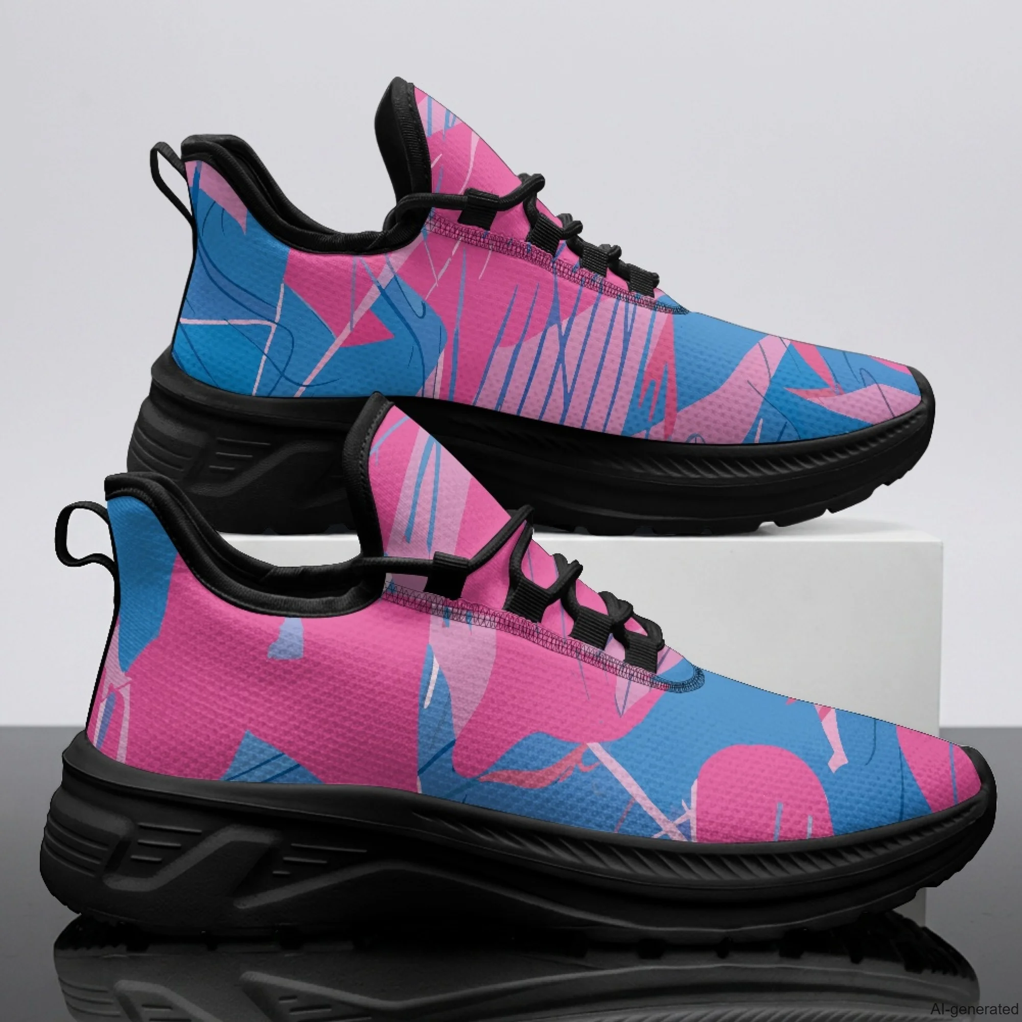 XIXIRIMIDO Womens Walking Shoes Nurse Shoes Nurse Sneakers Geometric Patterns Tenis Masculino De Corrida Barefoot Shoes 35-48
