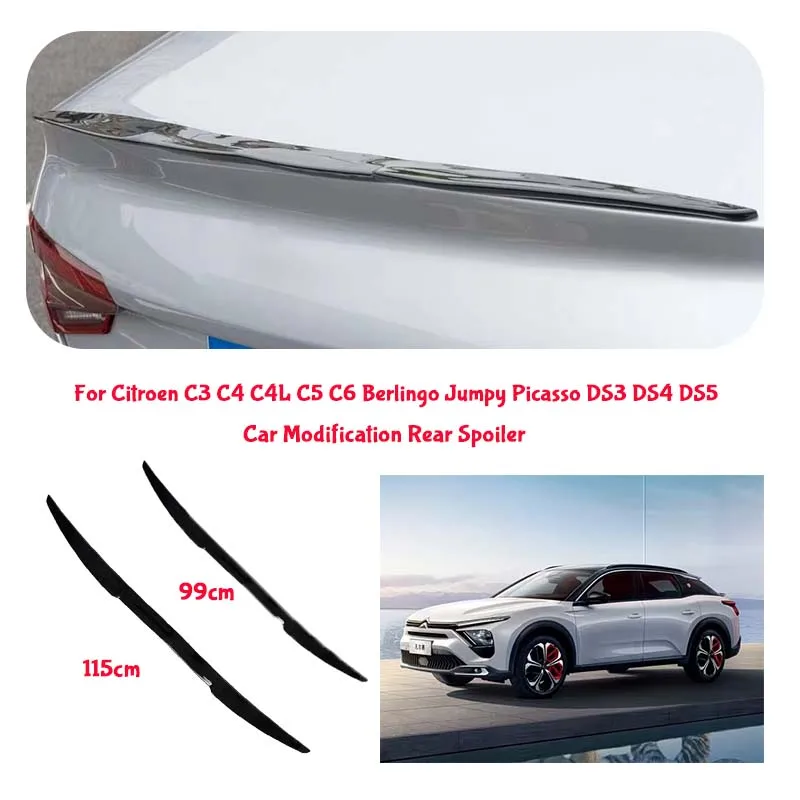 For Citroen PVC Material Car Special Tail Wing Punch-Free Integrated Paste Auto Spoiler car wing