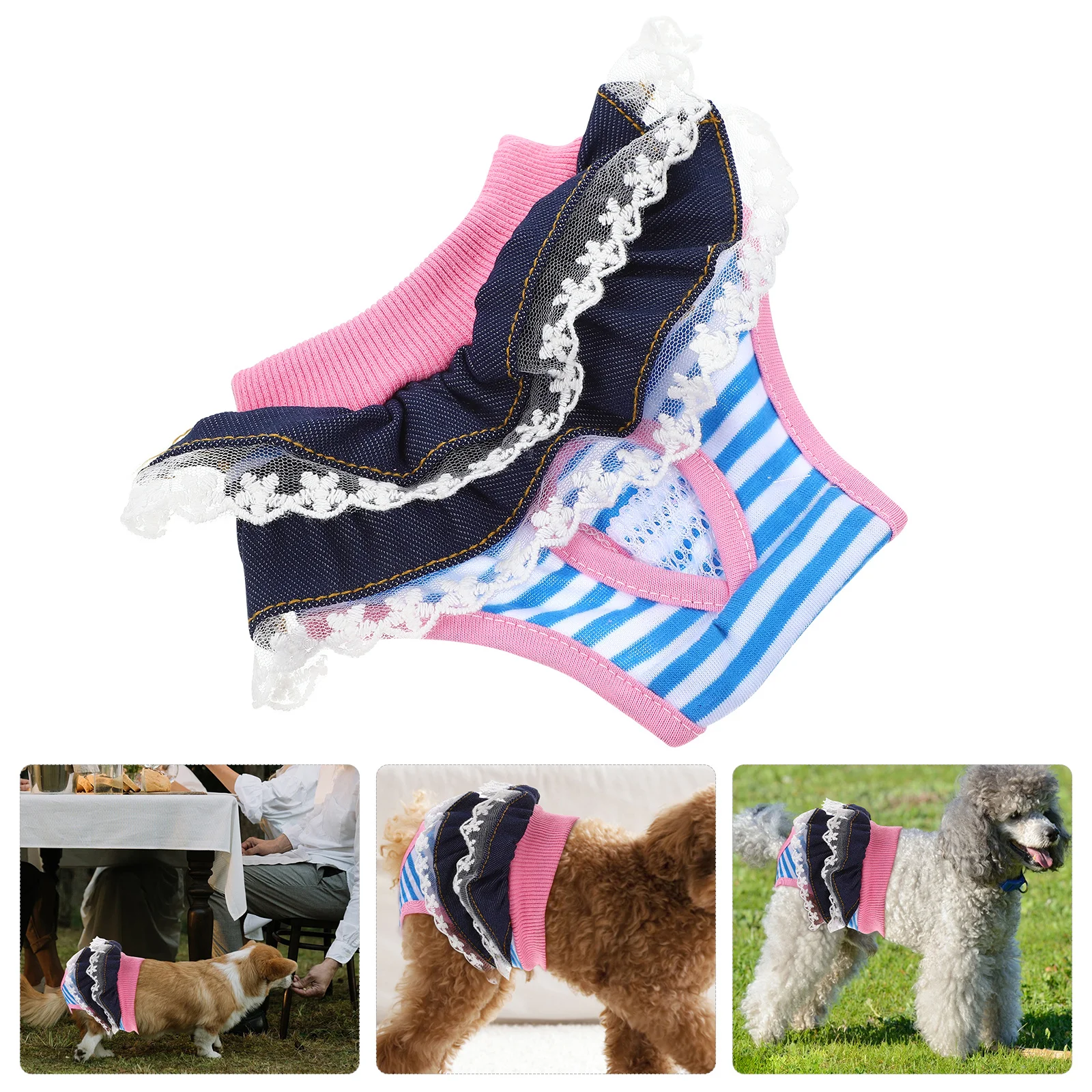 

Pet Physiological Pants Washable Dog Diapers Female Reusable Doggie Cloth Cotton Small Panties