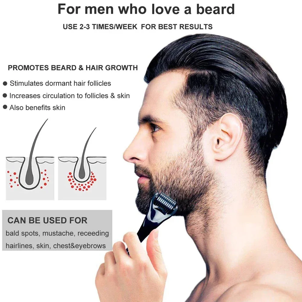 Beard Growth Kit Facial Hair Growth Enhancer Set Beard Nourishing Growth Essential Oil Facial Beard Care set