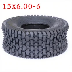 15X6.00-6 Inch All-Terrain Tire for Go-Karts, Lawn Mowers, Snow Plows & Airport Ground Vehicles | Heavy-Duty Lawn Vacuum Tires