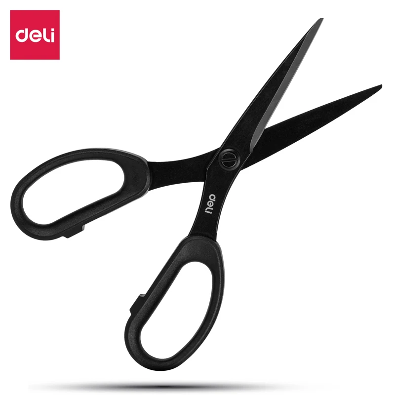 Deli 175mm Stainless Steel Scissors School Office Supply Business Cut Ribbon Tailor Shears Kitchen Knife Student Handwork Tool