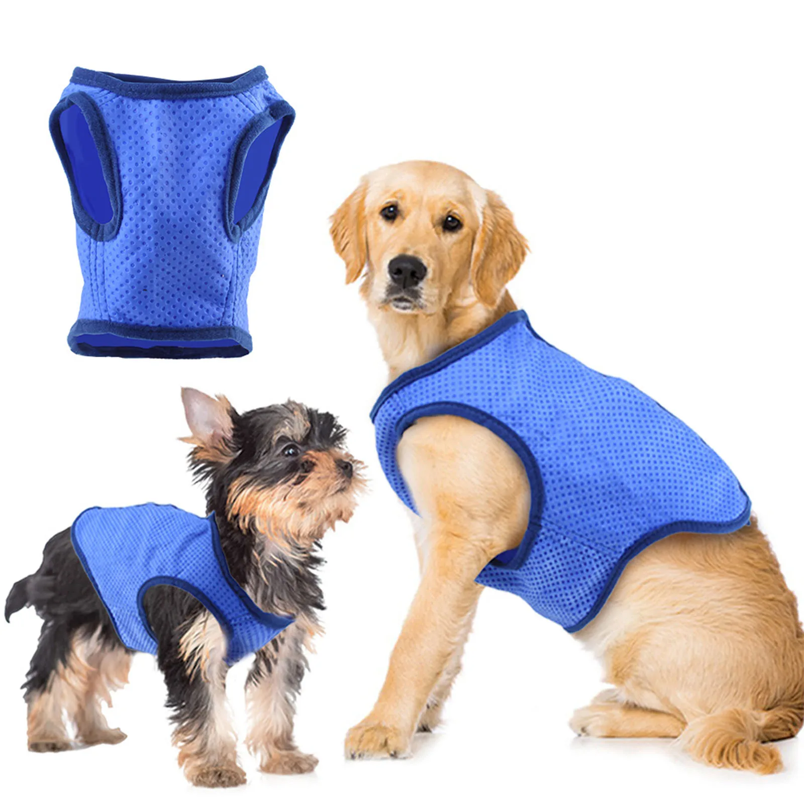 Glasure rafraîchissante pour chien, veste rafraîchissante en maille, glace pour animaux de compagnie pour la marche en plein air, la plage et la randonnée, été