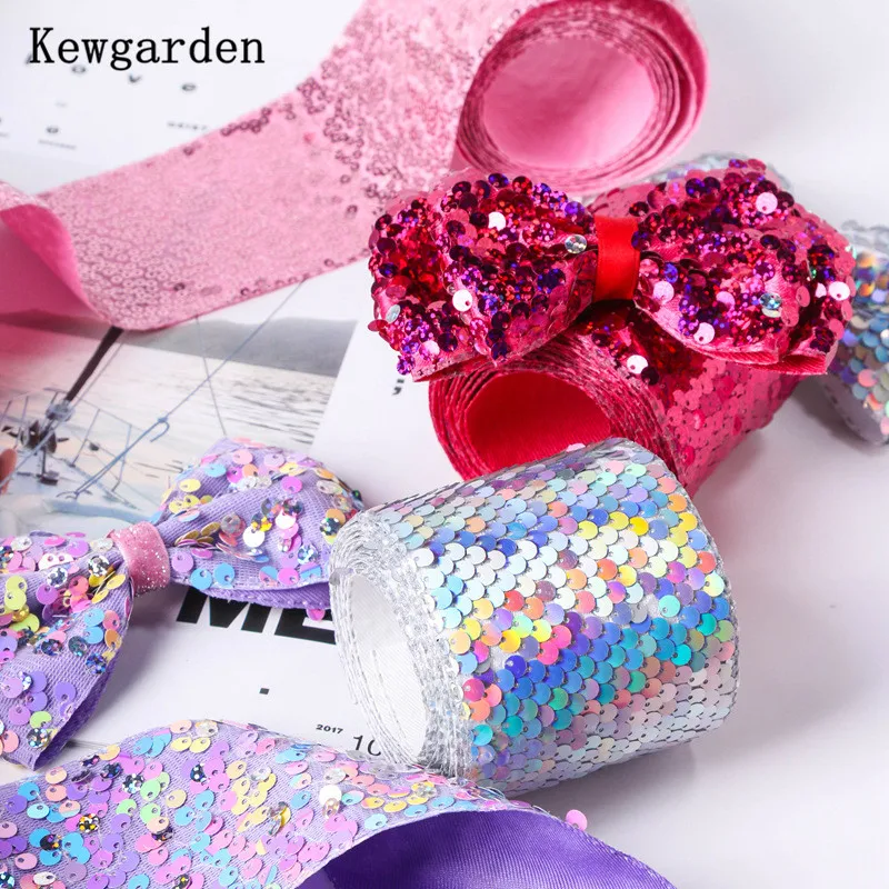 Shiny Glitter Fish Scale Ribbon DIY Hair Accessories Performance Costumes Cartoon Matertials Handmade Crafts Sewing 10 Yards