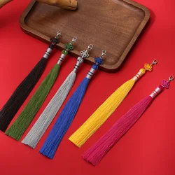 Beautiful Chinese Knot Tassel with Lobster Clasp 19cm Soft Polyester Tassels DIY Handicraft Garment Ornaments