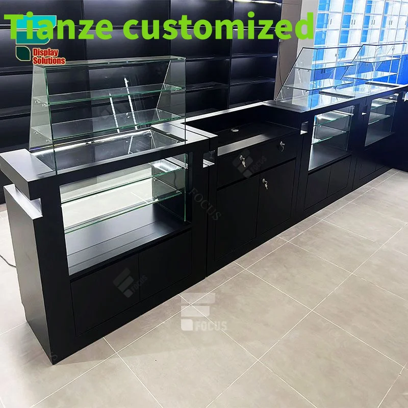 

(Customized) aluminium shelf glass dispensary furniture fixtures display racks shops