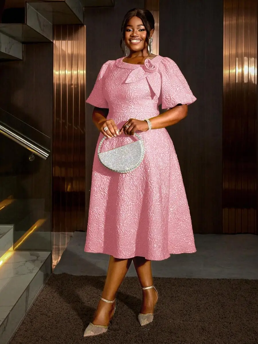 Plus Size Pink Rose…