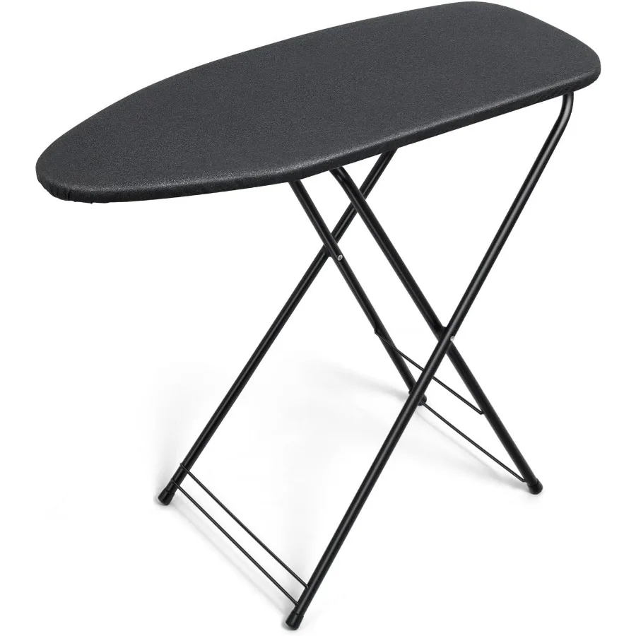 

Маленькая гладильная доска 13 × 35 дюймов с термостойким чехлом, складная компактная гладильная доска, легкий вес, легко хранить, черный