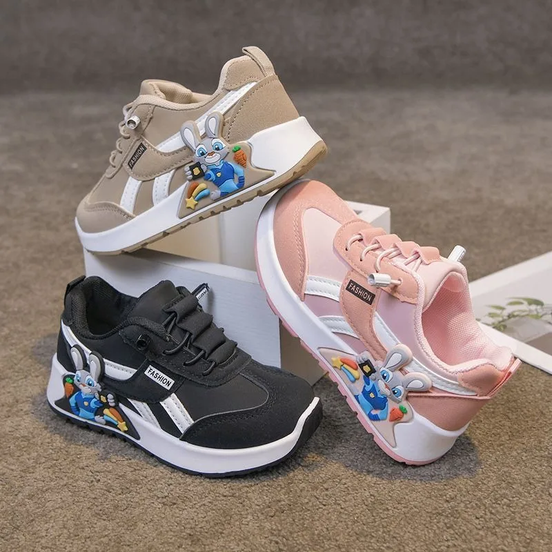 

2026 Spring Children's Sports Shoes Judy Rabbit Cartoon Girls Soft Sole Non-slip Running Shoes Fashion Casual Sneakers for Boys