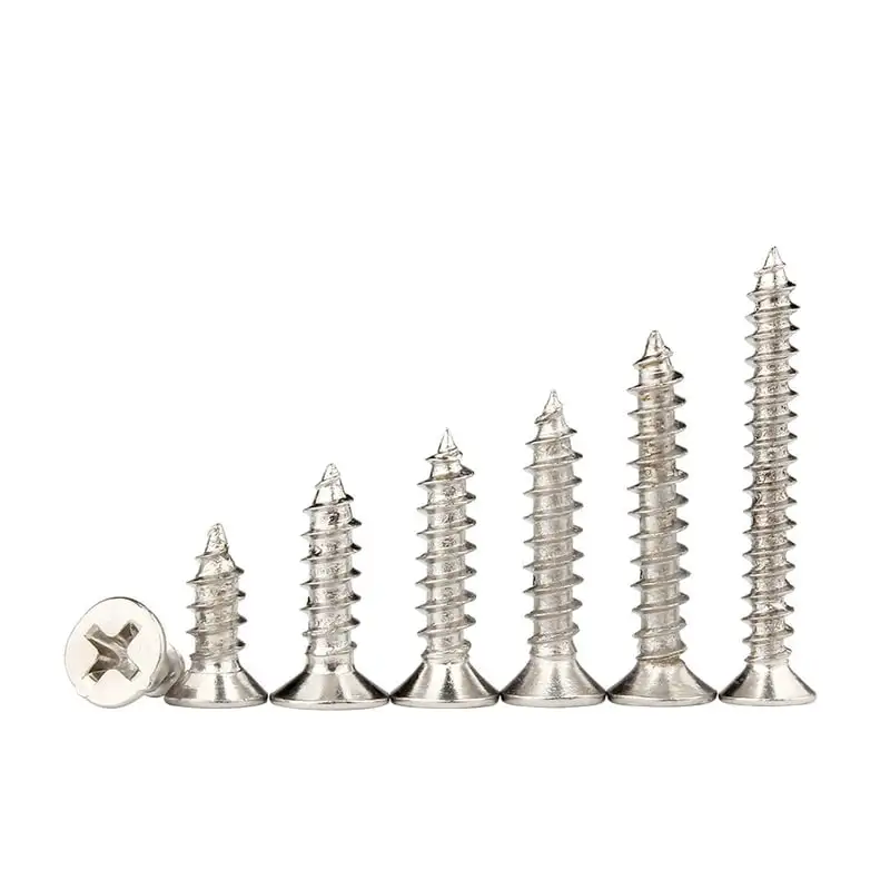 GooBetter KA Nickel Plated Countersunk Phillips Self Tapping Screw, 100~1000pcs M1~M3 3~12mm Phillips Screw for Home Repair DIY