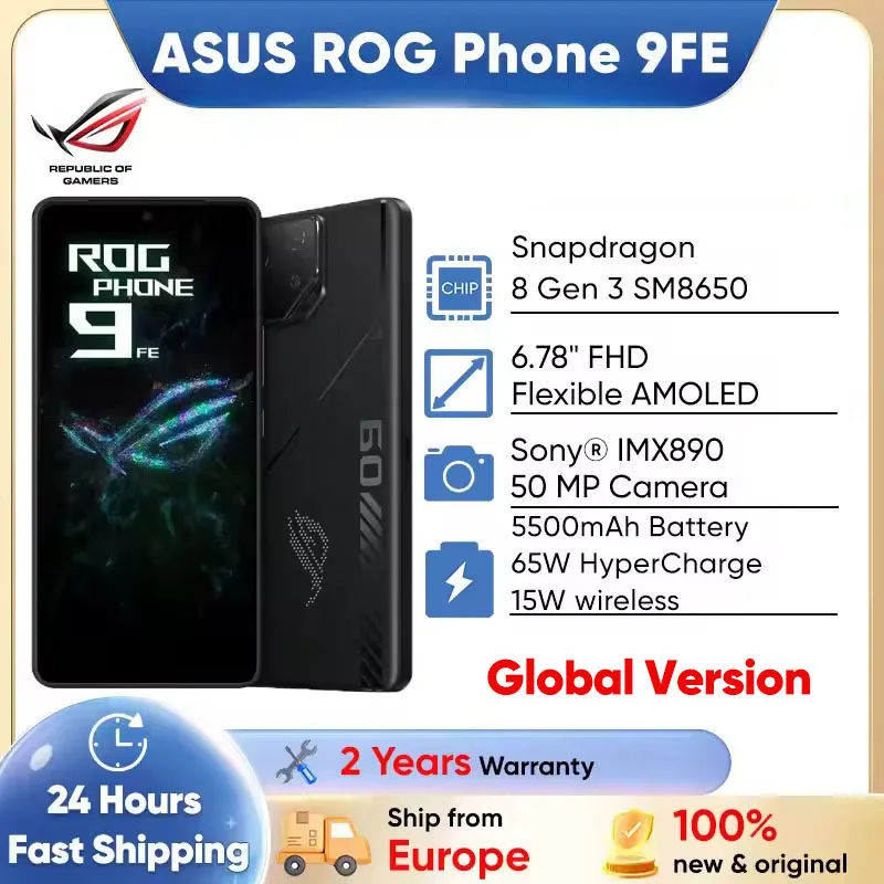 Nouveau t�l�phone ASUS ROG 9 FE 5G Smartphone Snapdragon 8 Gen 3 6,78 