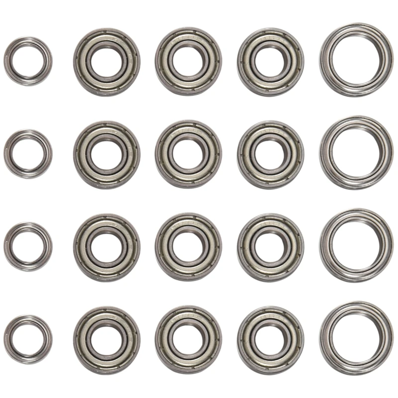 L67A 20Pcs Ball Bearing Kit for Tamiya TT01 TT-01 TT01D TT01E TT01R DF02 1/10 RC Car Upgrade Parts