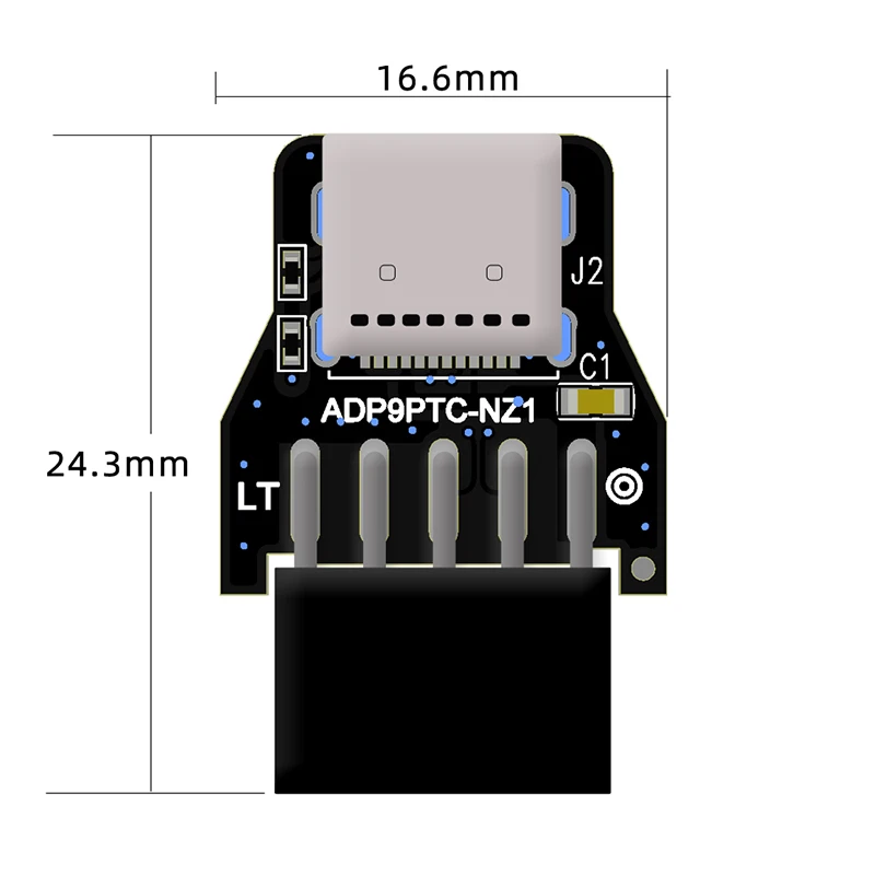 Преобразователь USB 2.0 9pin на Type C, USB 2,0 Pin, разъем для внутренней материнской платы, адаптер для подставки, карта для настольного ПК