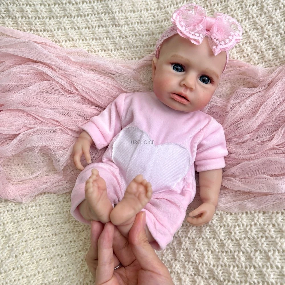 柔軟な 12 インチ LouLou 口を開く女の子フルソリッドシリコーンリボーンベビードール洗える 3D スキン人形コレクションクリスマスギフト