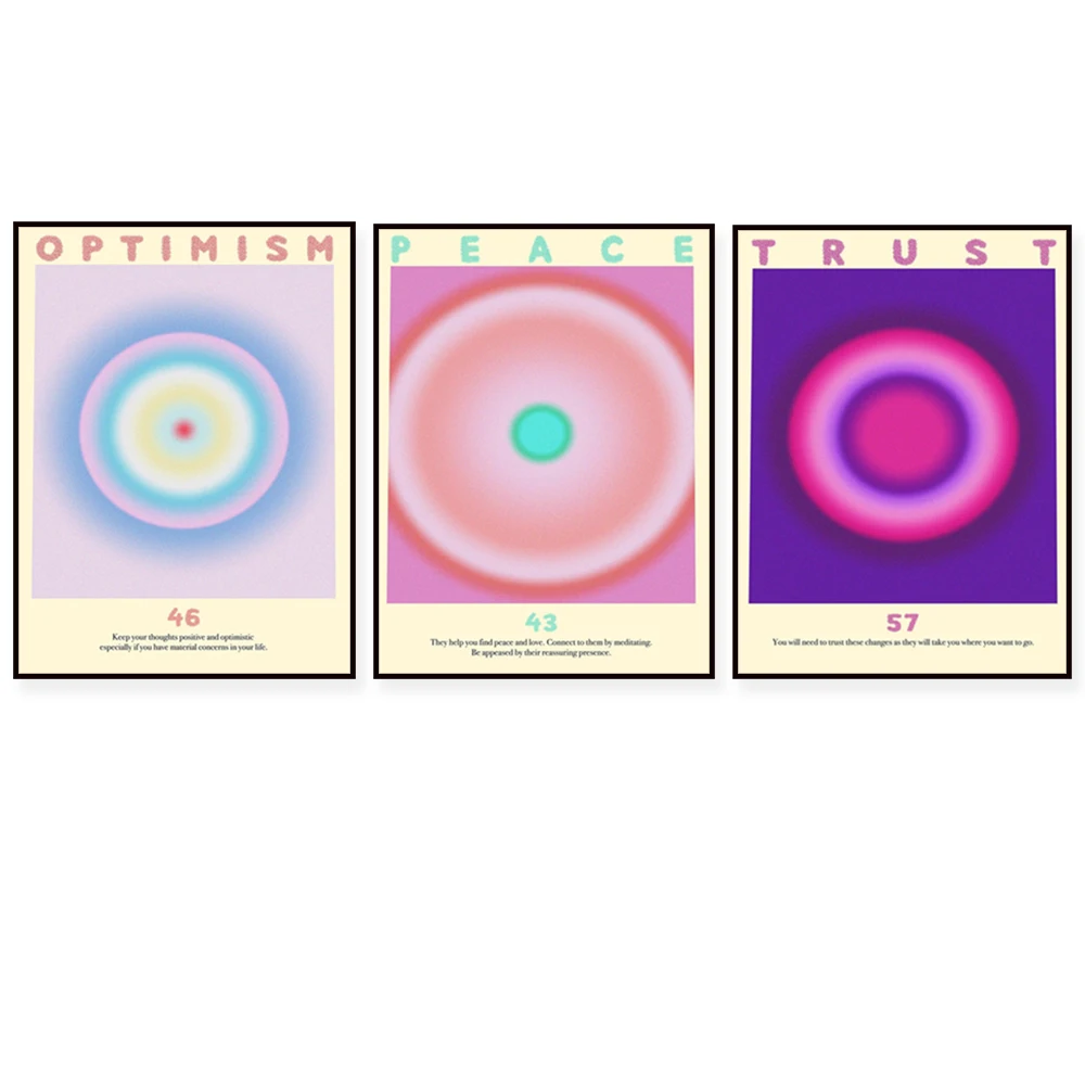 Angel Number, Aura Poster,Gradient Colorful Wall Art, Astrology Printable, Spiritual Wall Decor, Positive Affirmation