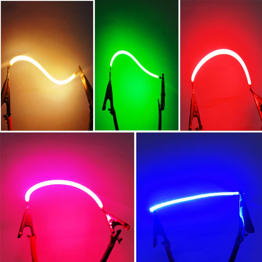 Imagem -03 - Cob Led Filamento Flexível Retro Edison Bulb Peças da Lâmpada Diodo Lighting Strip Decoração Festival 60 mm 95 mm 80 mm 130 mm 10 Pcs 3v