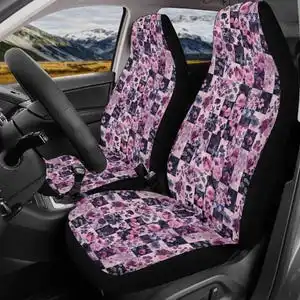 

Goth Floral Car Seat Covers Universal Environmentally Friendly Interior Decorations Comfortable Breathable Car Seat Covers