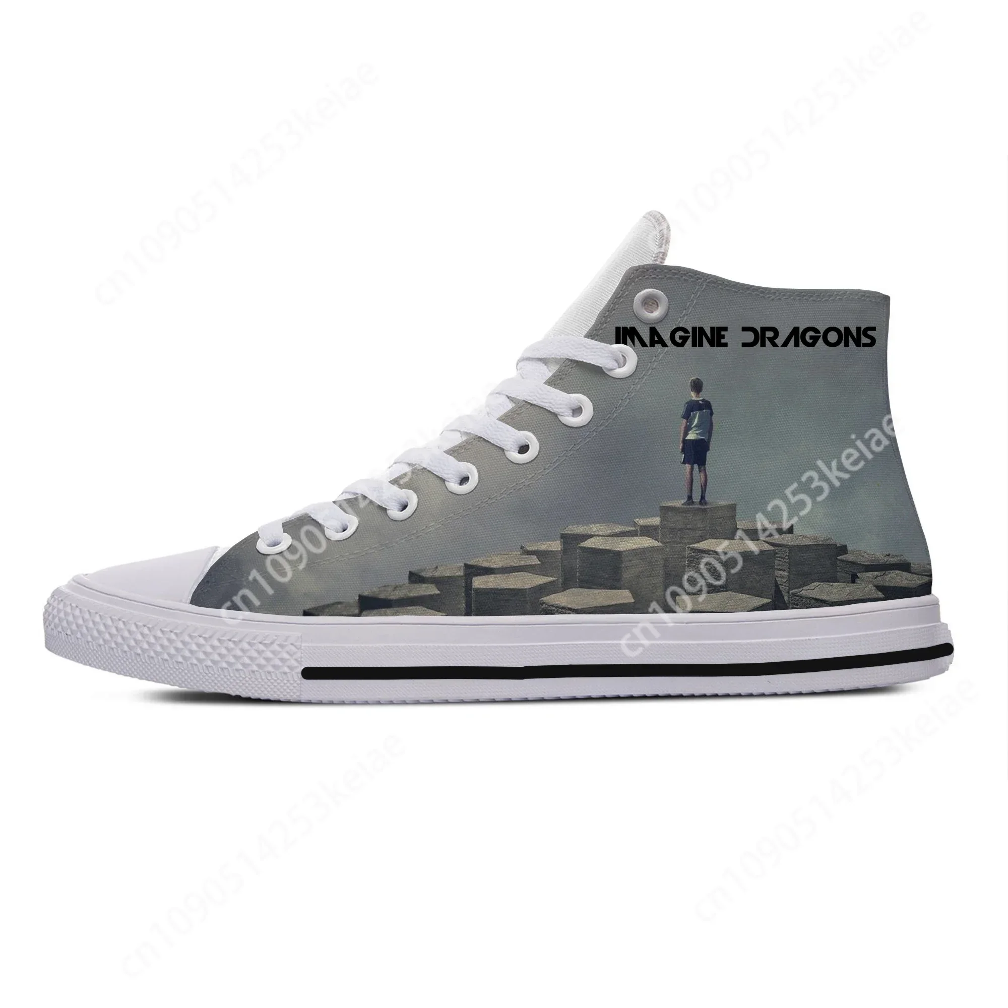 Hot Cool Fashion Man Shoes Lightweight High Quality Woman High Top Sneakers Breathable Classic Imagine Dragons Canvas Shoes