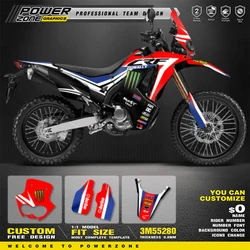 PowerZone Custom Team Graphics Backgrounds Decals Stickers Kit For Honda CRF250 RALLY 2017 2018 2019 2020 CRF250 06