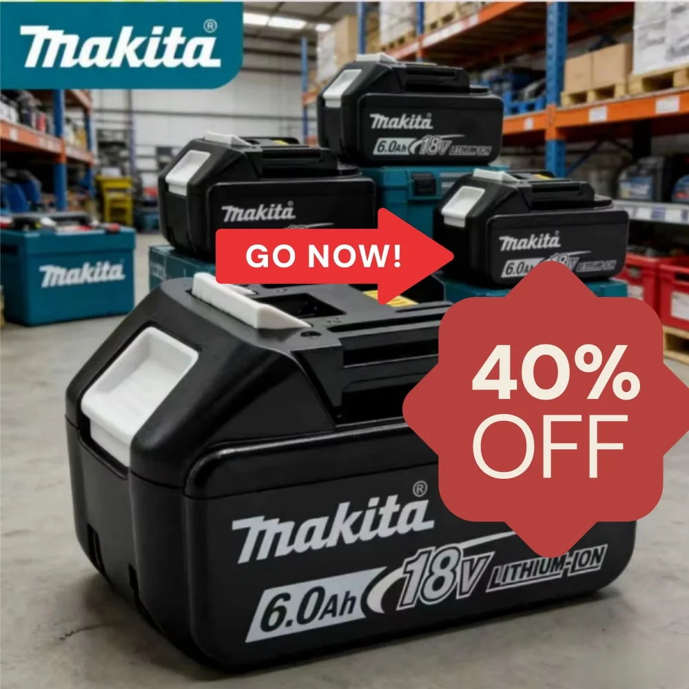 

Original Makita Rechargeable Battery 18V 6.0Ah High-Quality Compatible with BL1830 BL1830B BL1840 BL1840B BL1850 Power Tools