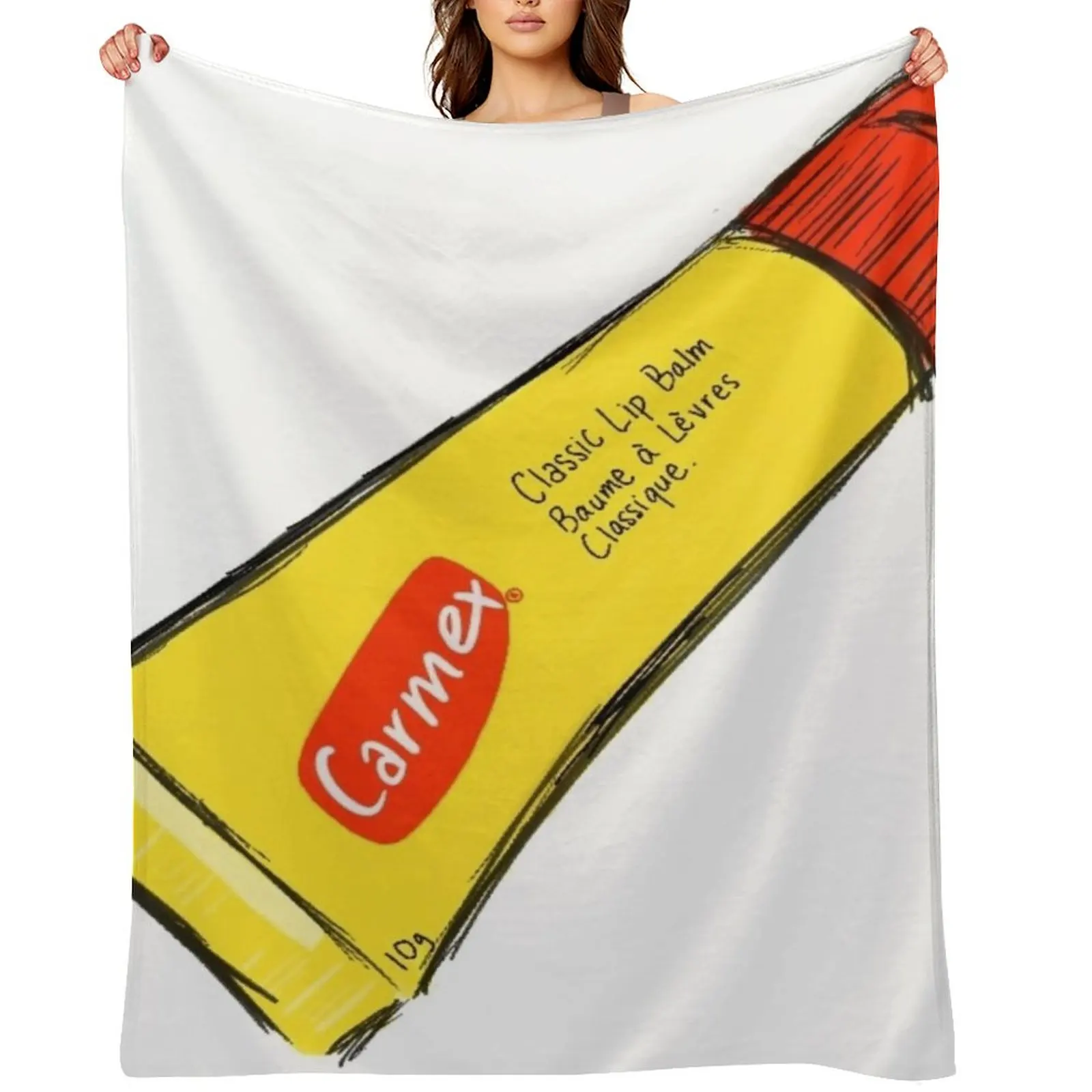 

Carmex Classic Lip Balm Throw Blanket Soft Plaid Loose Blankets For Sofas Soft Blankets