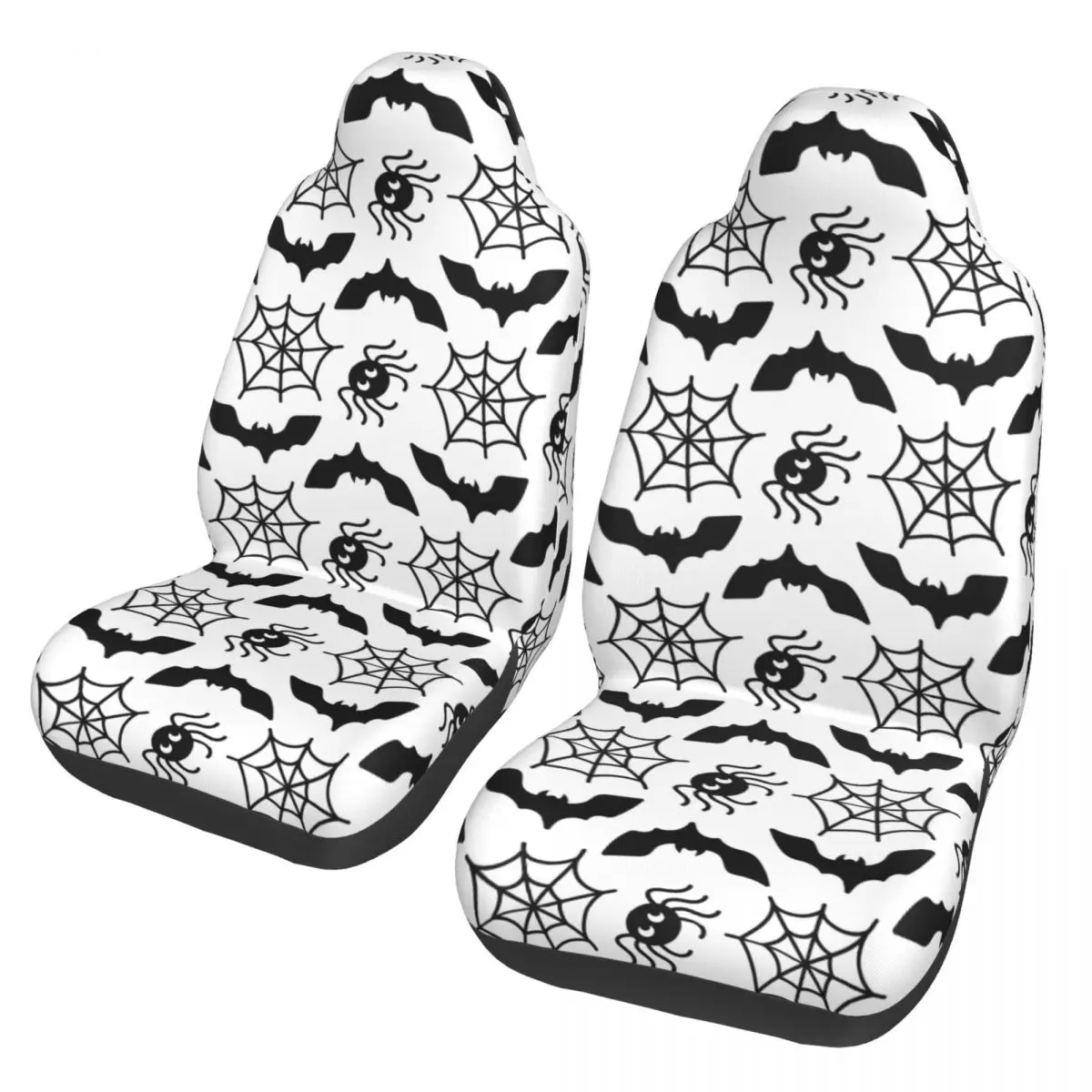 Spider And Bat Friends Celebrate Halloween Car Seat Cover Set 2 Pcs for Cars Auto SUV Universal Protector Accessories