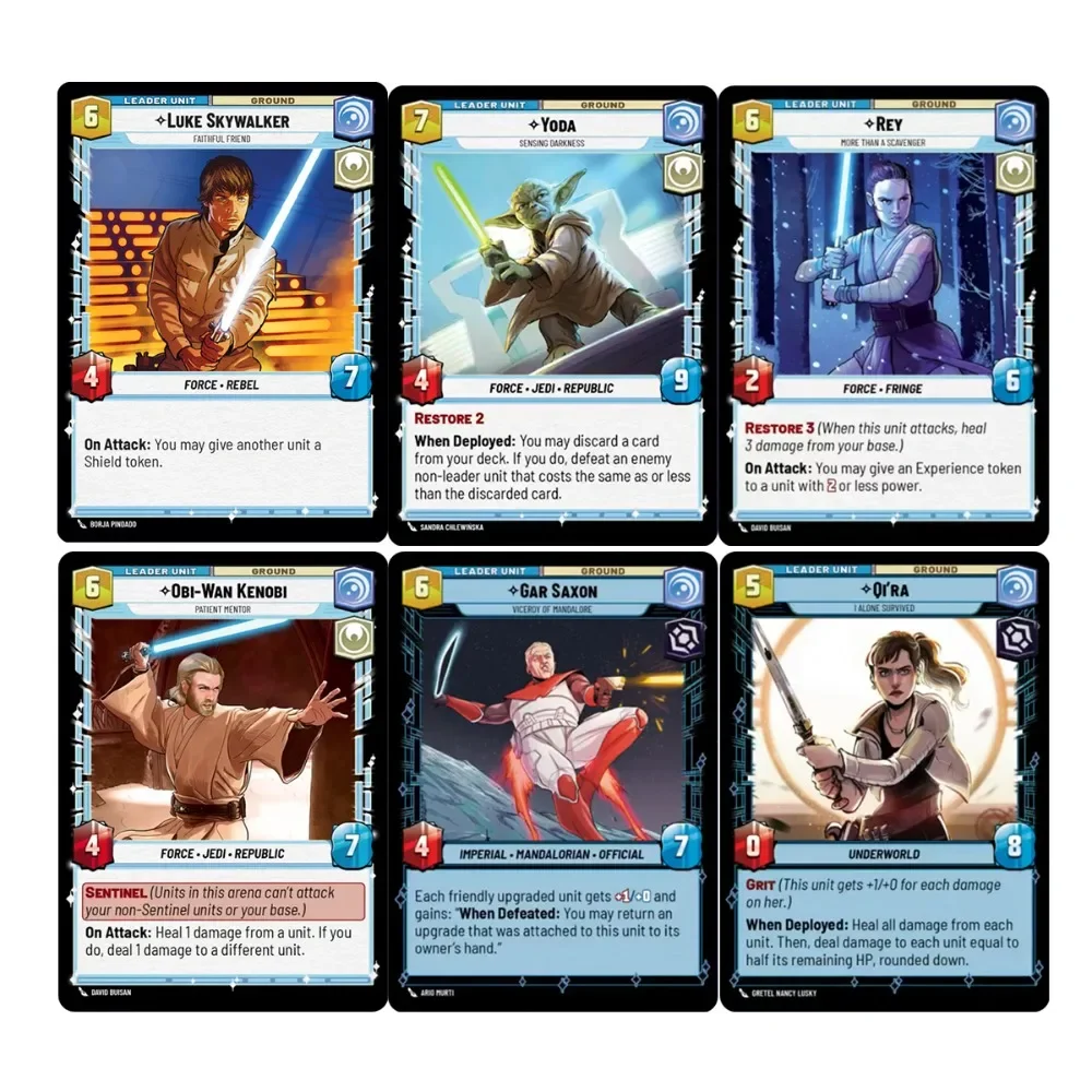 Custom Hot Decks Star Wars Unlimited Cards Twilight of The Republic Card Type : Leader Vigilance Booster Game Collection Cards