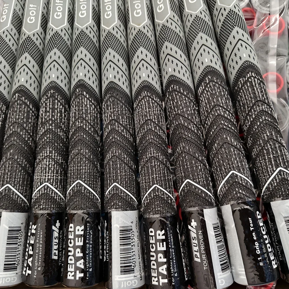 رمادي 10 قطعة/13 قطعة قياسية بالإضافة إلى 4 قبضة جولف مطاطية متوسطة الحجم غزل القطن مقابض نادي الجولف الحديد والخشب العالمي #3